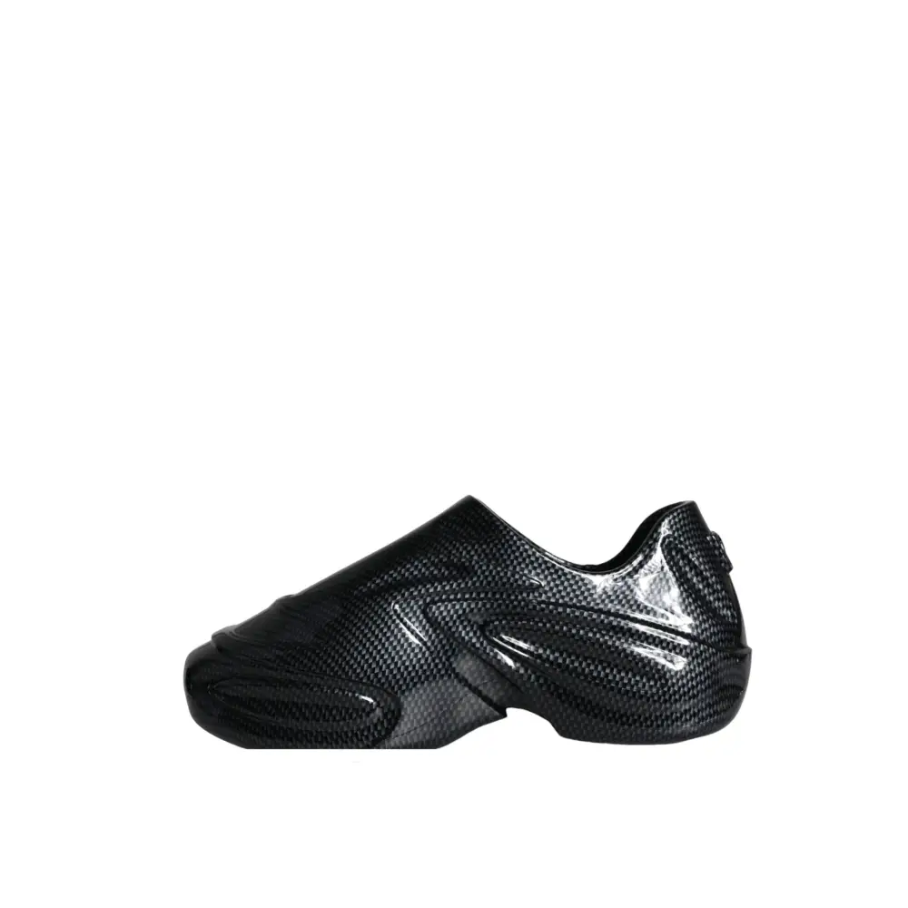 Dolce & Gabbana Schwarz vereitelt Gummi Spielzeug Low Top Männer Turnschuhe Schuhe - EU44/US11