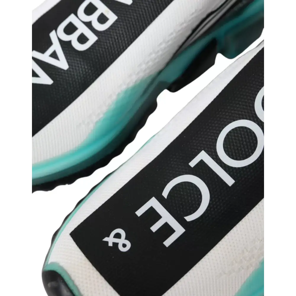 Dolce & Gabbana Schwarz Weiß Blau Slip On Sorrento Sneakers - EU40.5/US7.5