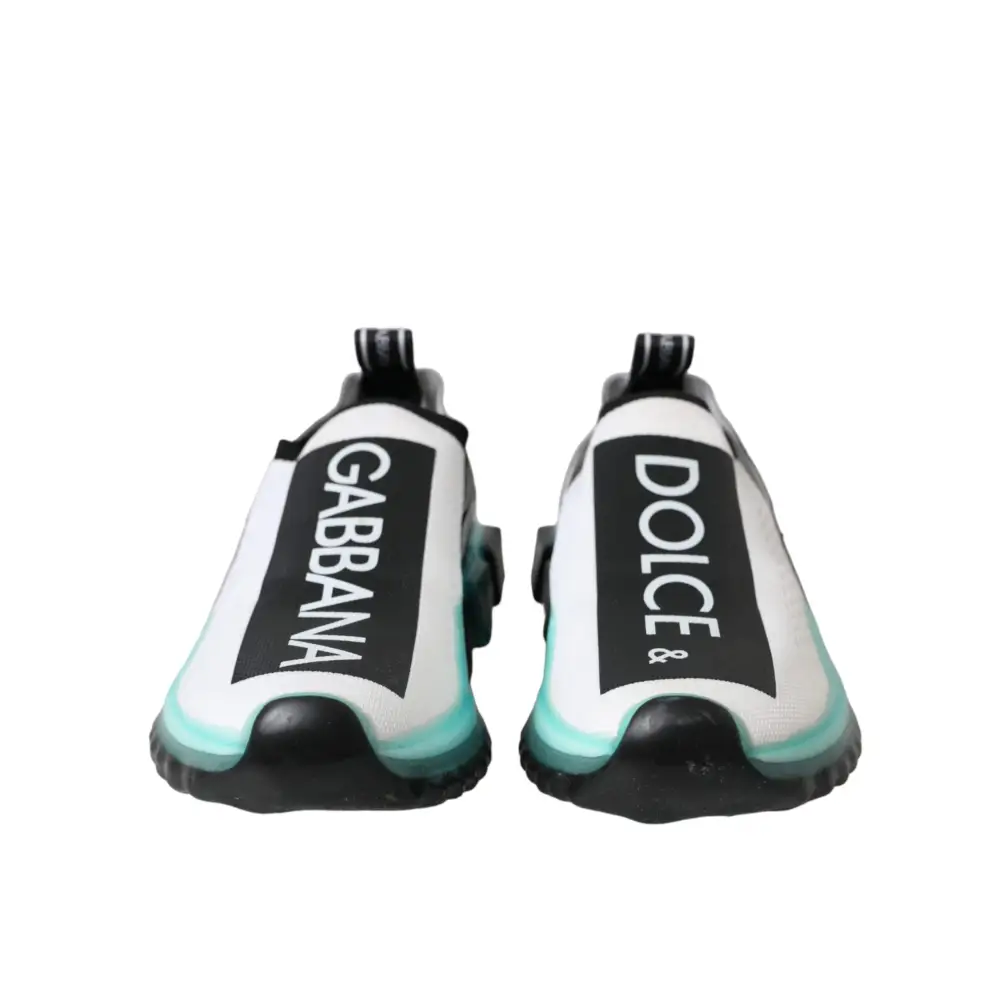 Dolce & Gabbana Schwarz Weiß Blau Slip On Sorrento Sneakers Schuhe