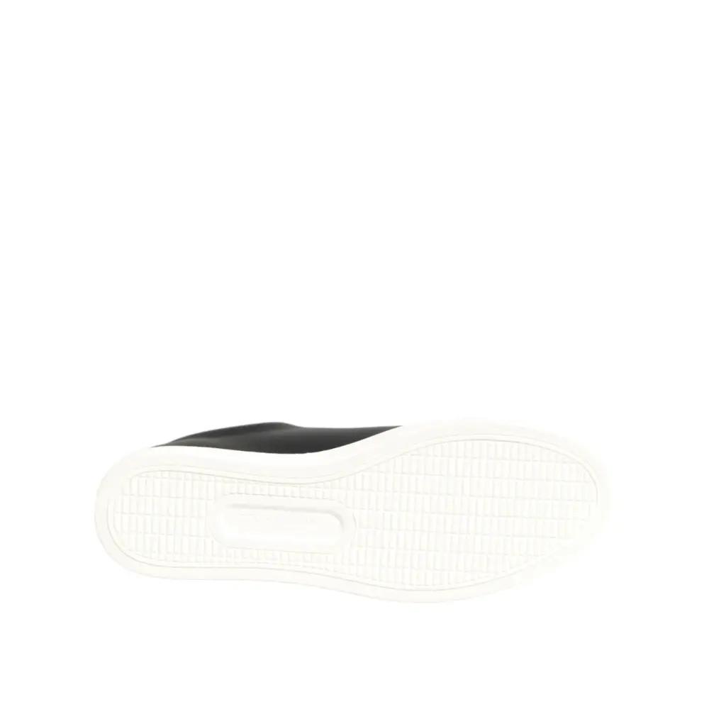 Dolce & Gabbana Schwarz Weiß Leder Kristall Herz Turnschuhe Schuhe - EU39/US8.5