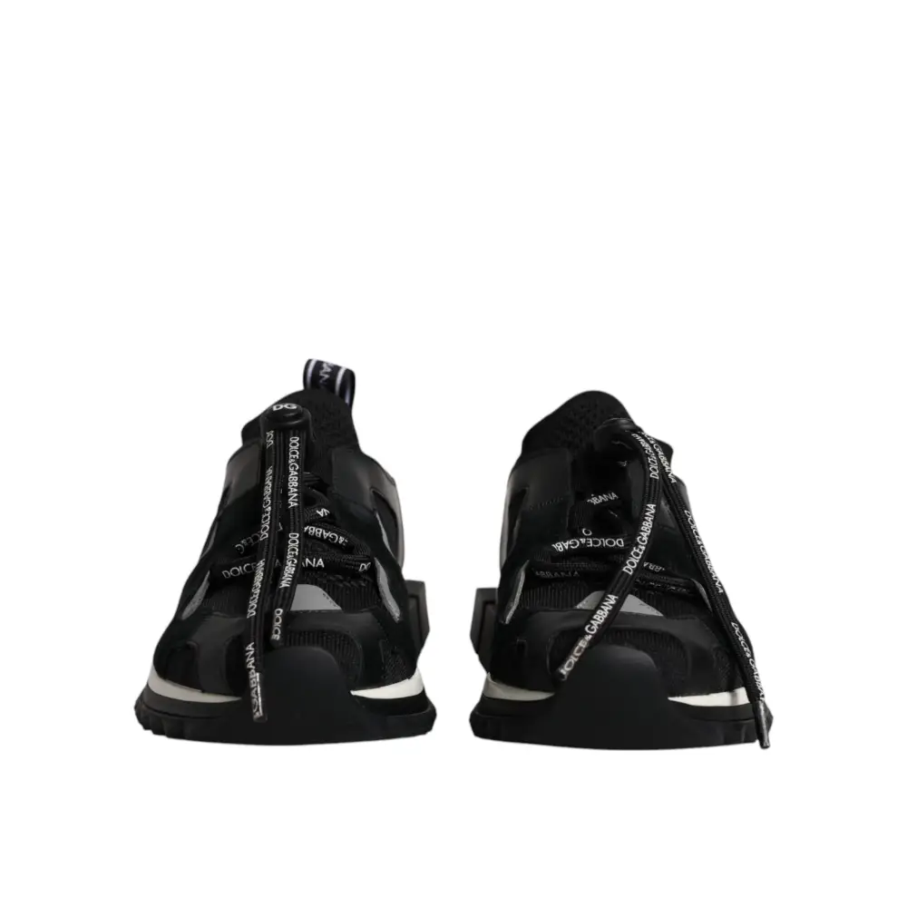 Dolce & Gabbana Schwarz Weiß Logo Sorrento Herren Turnschuhe Schuhe - EU39/US6