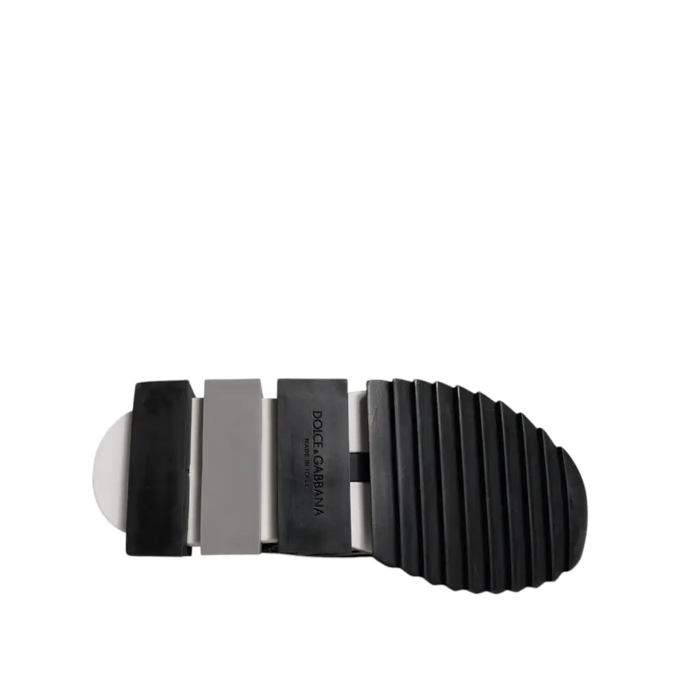 Dolce & Gabbana Schwarz Weiß Slip On Sorrento Sneakers Schuhe - EU40/US9.5