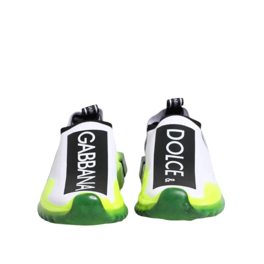 Dolce & Gabbana Schwarz Weiß Slip On Sorrento Sneakers Schuhe - EU40/US9.5