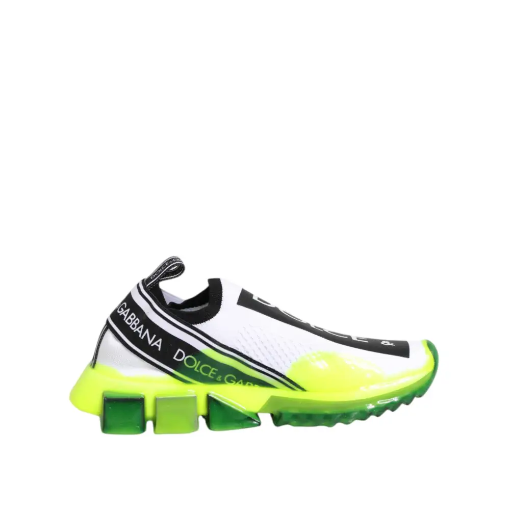 Dolce & Gabbana Schwarz Weiß Slip On Sorrento Sneakers Schuhe - EU40/US9.5