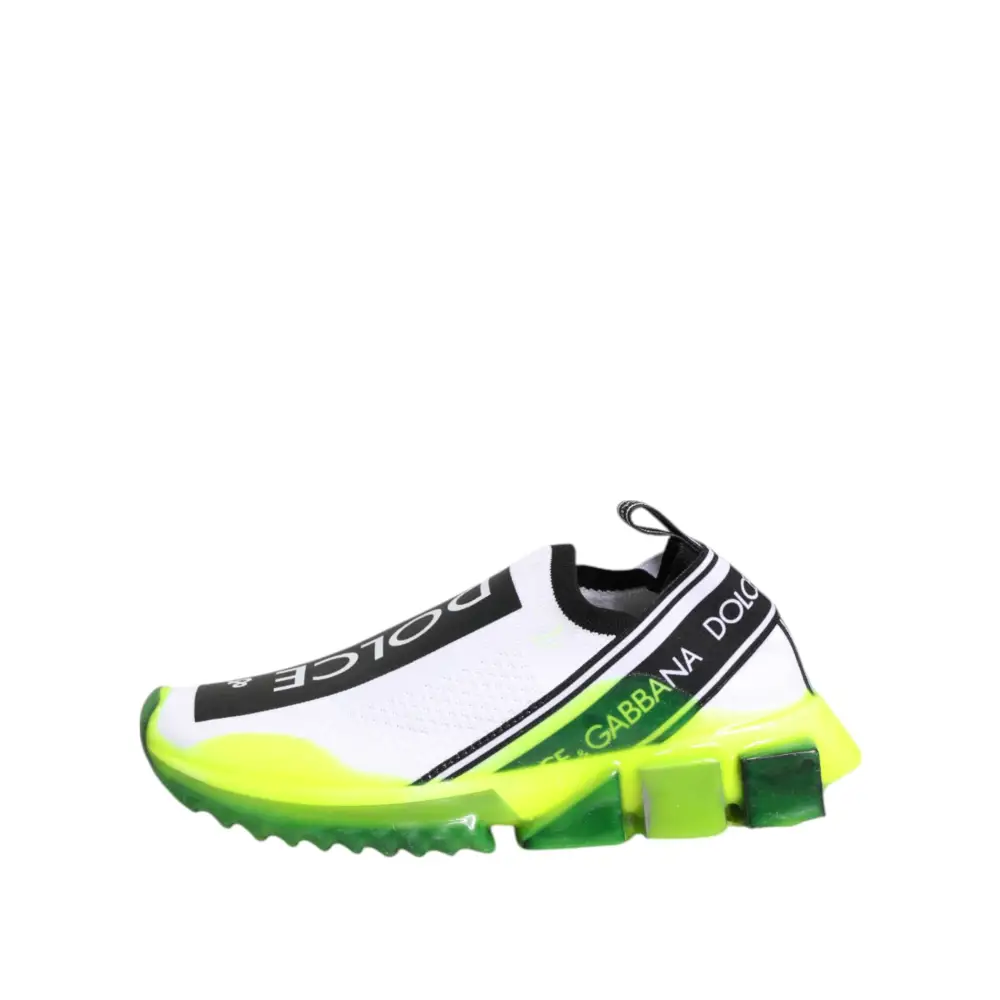 Dolce & Gabbana Schwarz Weiß Slip On Sorrento Sneakers Schuhe - EU40/US9.5