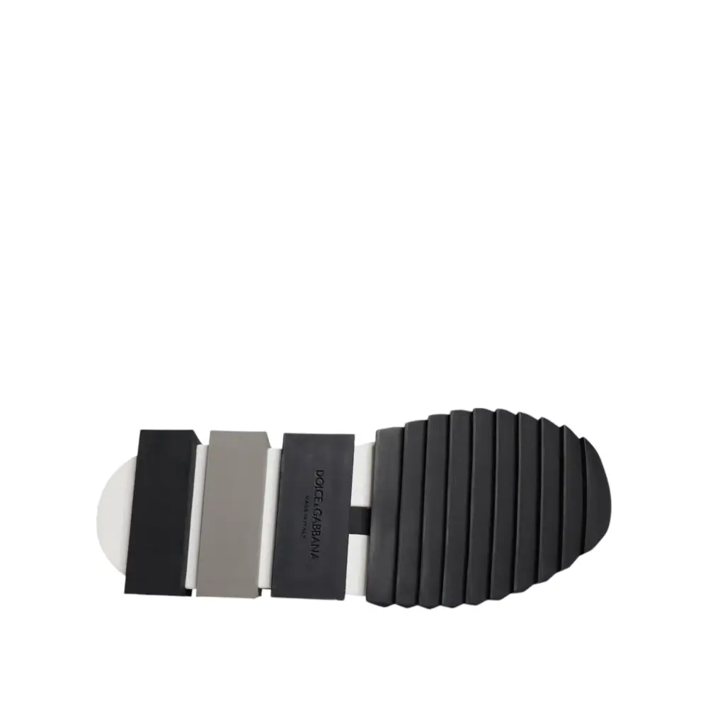 Dolce & Gabbana Schwarz Weiß Slip On Sorrento Sneakers Schuhe - EU40/US7