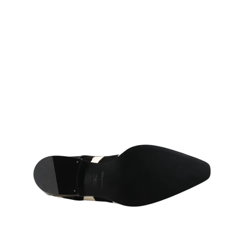 Dolce & Gabbana Schwarz Weiß Zebra Pony Fell Kleid Schuhe