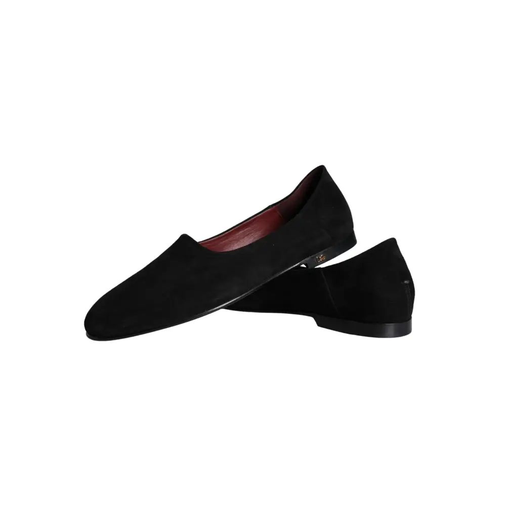 Dolce & Gabbana Schwarz Wildleder Loafers Formal Slip On Schuhe