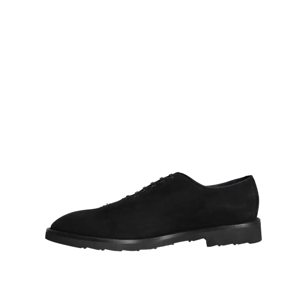 Dolce & Gabbana Schwarz Wildleder Sicilia Schnürschuhe Formal Schuhe - EU41.5/US8.5