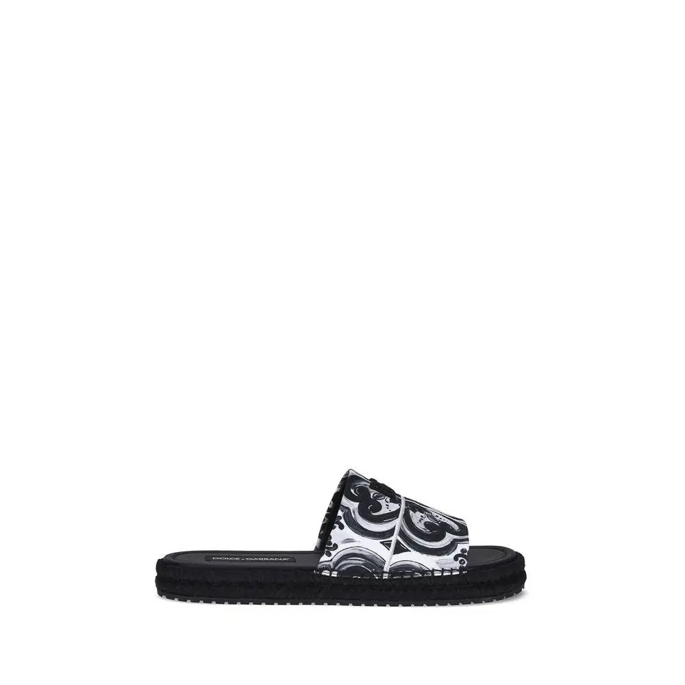 Dolce & Gabbana Schwarze Baumwoll-Espadrilles - EU40/US7