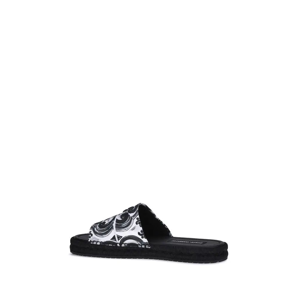 Dolce & Gabbana Schwarze Baumwoll-Espadrilles - EU40/US7