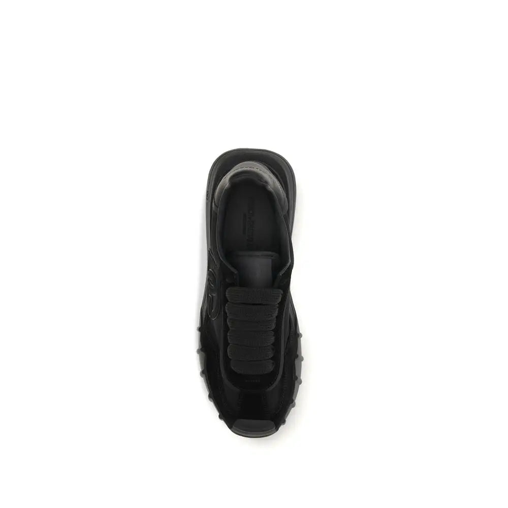 Dolce & Gabbana Schwarze Bos Taurus Kalbsleder Sneaker
