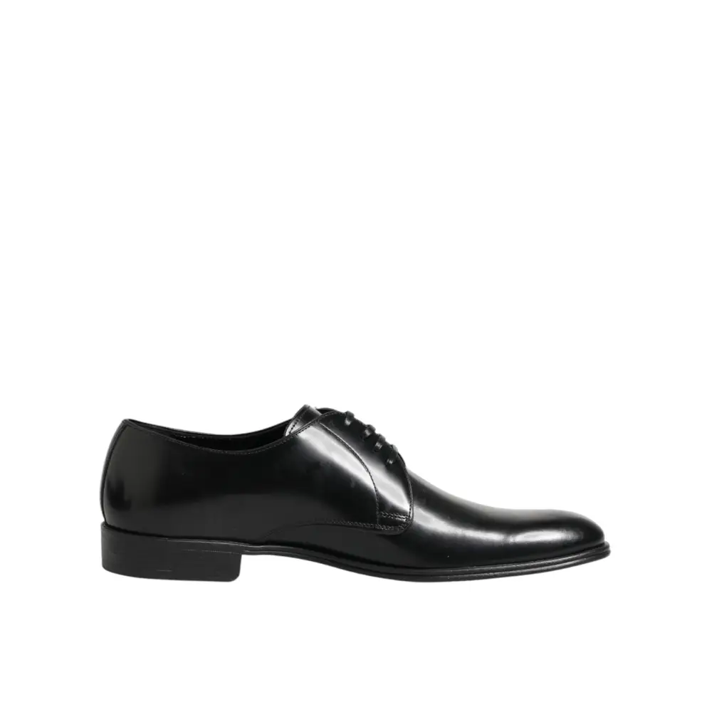 Dolce & Gabbana Schwarze Derby-Schnürschuhe aus Kalbsleder - EU41.5/US8.5