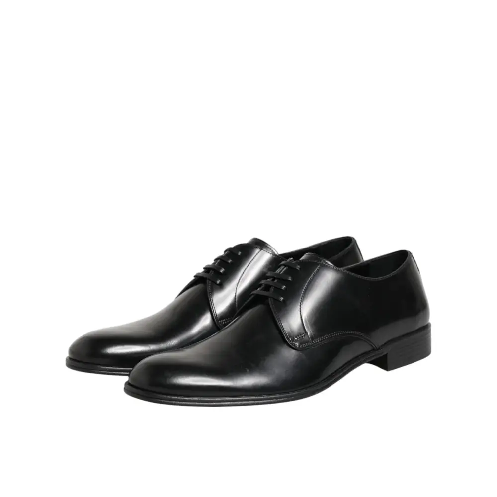 Dolce & Gabbana Schwarze Derby-Schnürschuhe aus Kalbsleder - EU41.5/US8.5