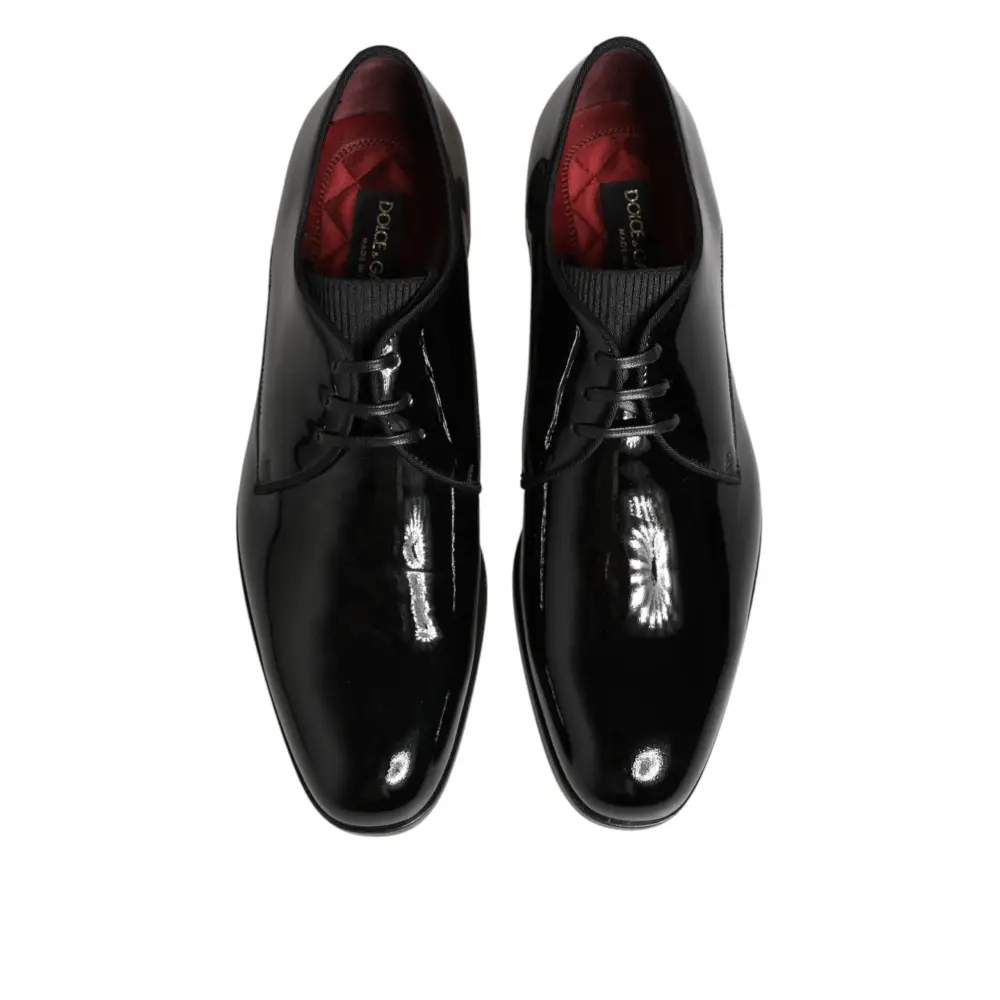 Dolce & Gabbana Schwarze Derby-Schnürschuhe aus Kalbsleder