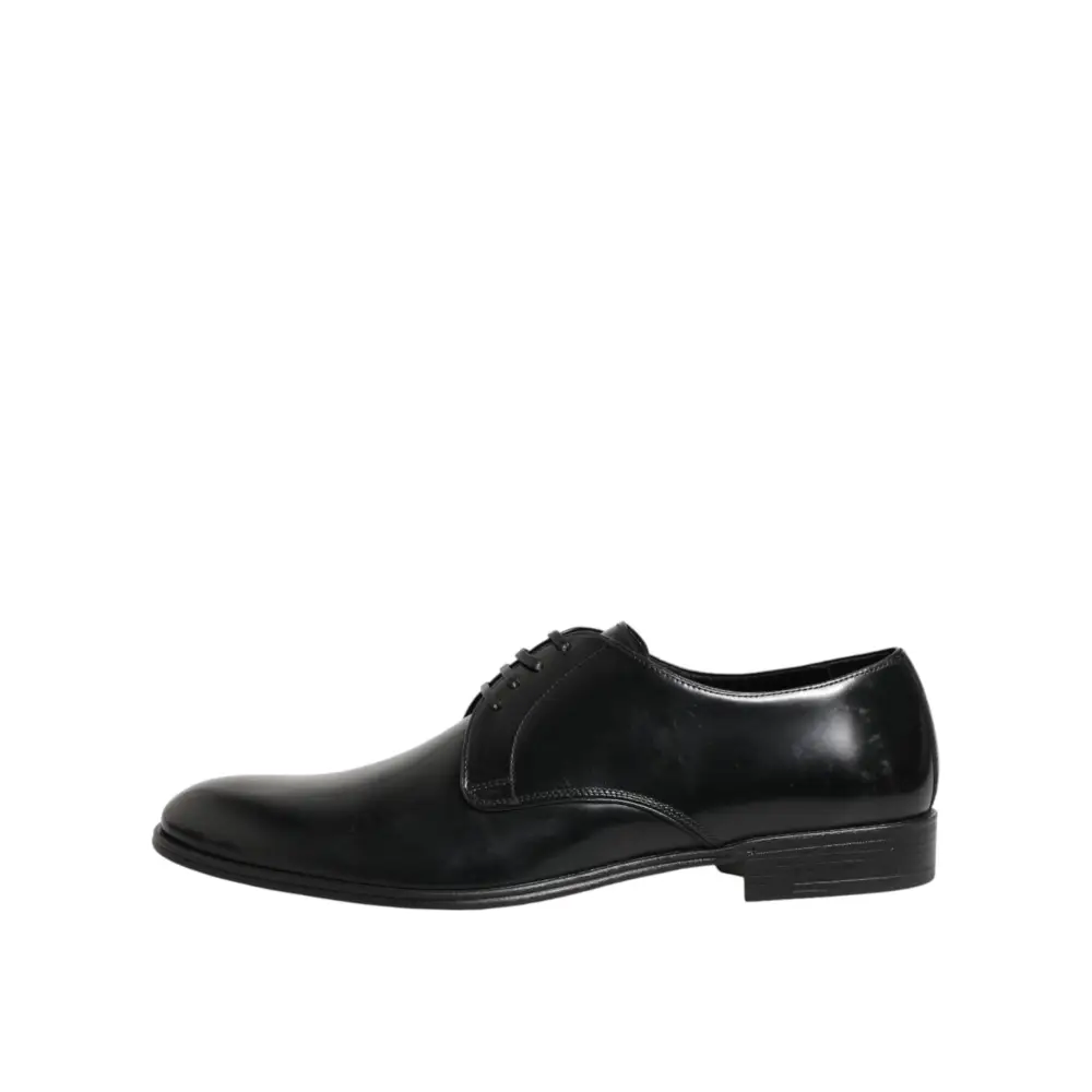 Dolce & Gabbana Schwarze Derby-Schnürschuhe aus Kalbsleder - EU41.5/US8.5