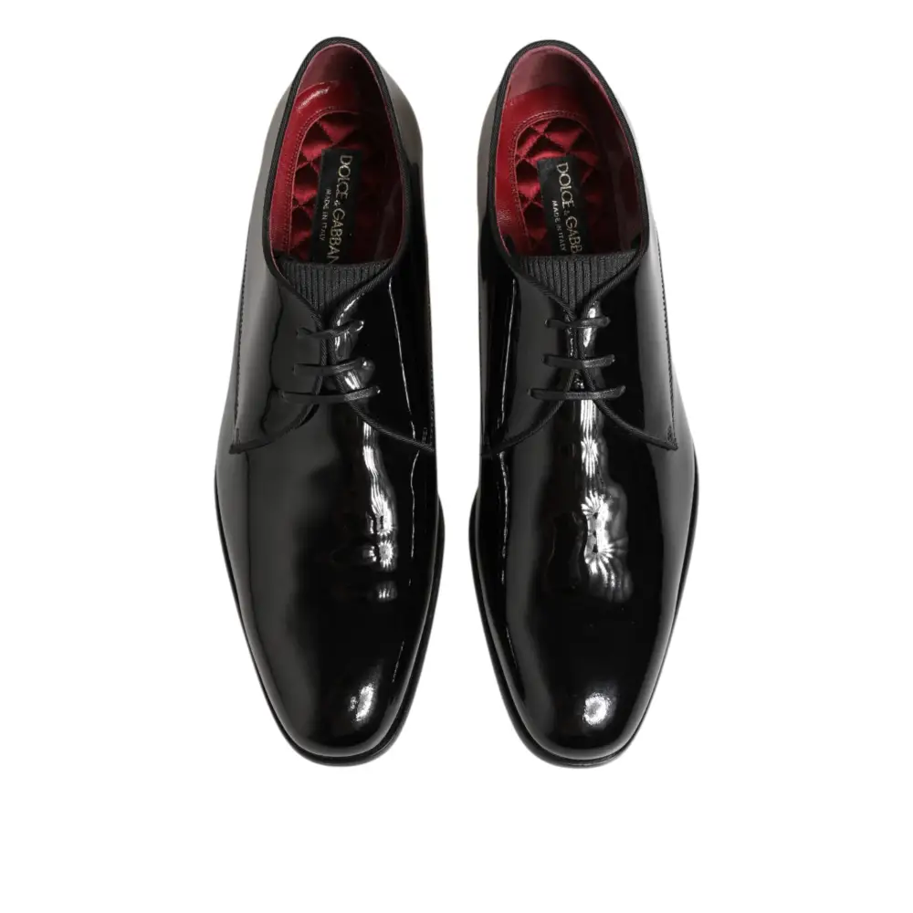 Dolce & Gabbana Schwarze Derby-Schuhe aus Kalbsleder für Herren - EU42/US9
