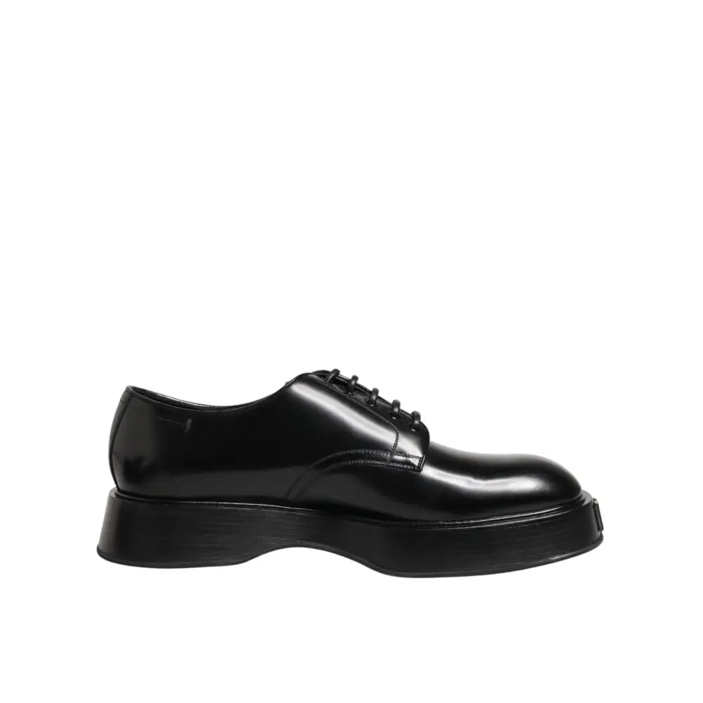 Dolce & Gabbana Schwarze Derby-Schuhe aus Kalbsleder für Herren - EU42/US9