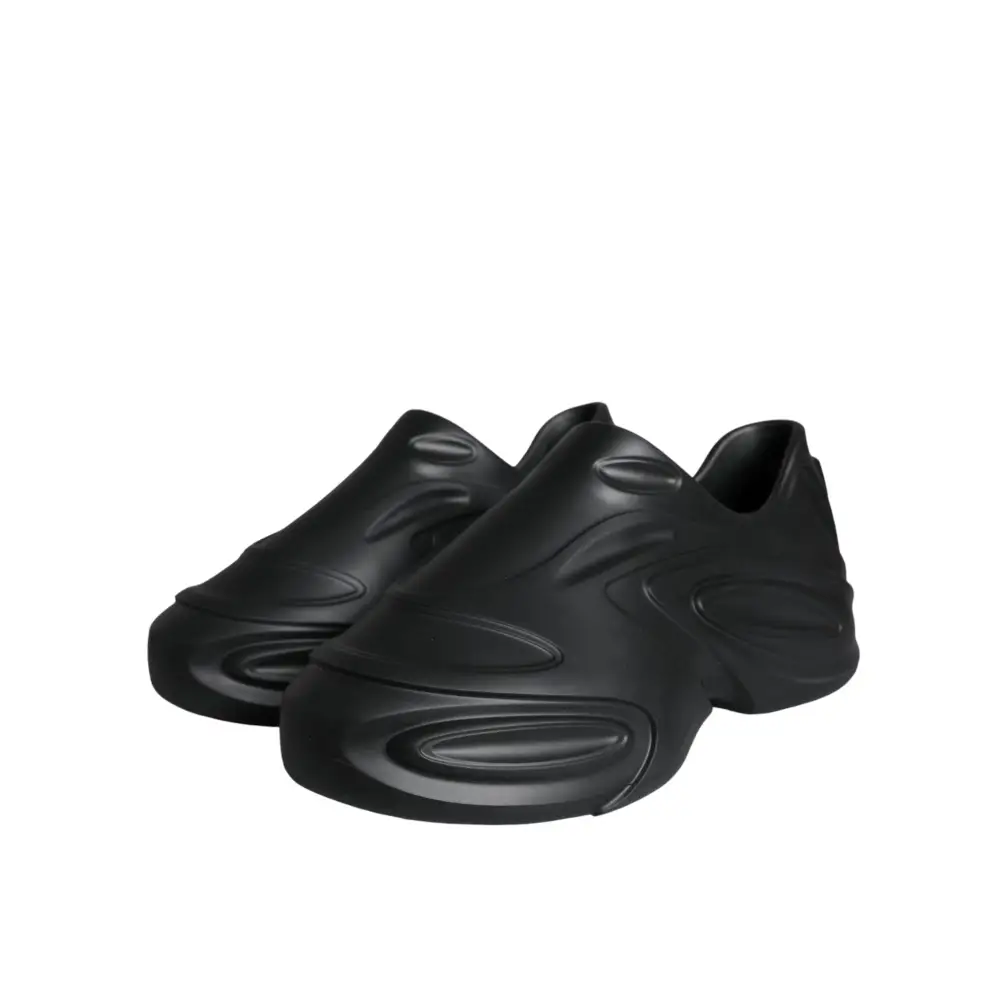 Dolce & Gabbana Schwarze Foiled Rubber Toy Low Top Sneakers Schuhe - EU44/US11