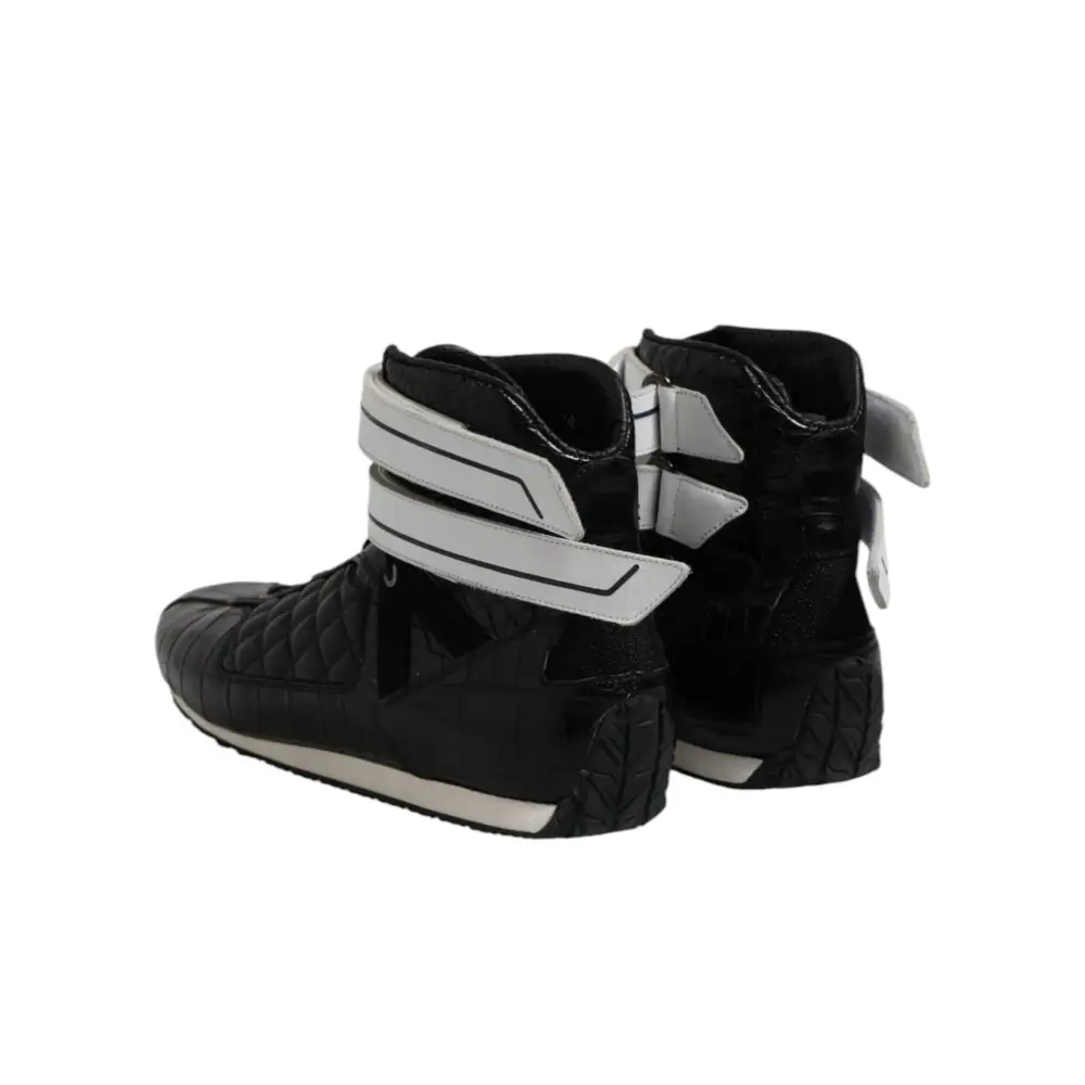 Dolce & Gabbana Schwarze gesteppte Leder Schnürschuhe - EU44/US11