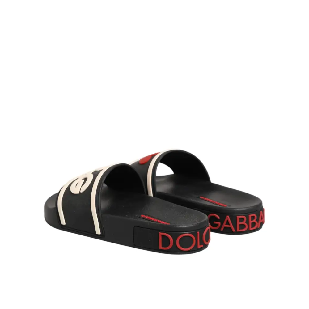 Dolce & Gabbana Schwarze Gummisandalen - EU35/US4.5