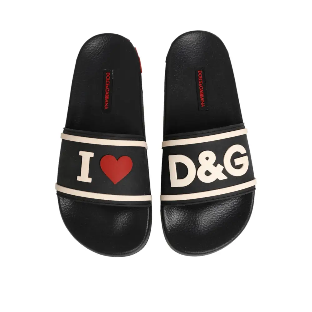 Dolce & Gabbana Schwarze Gummisandalen - EU35/US4.5
