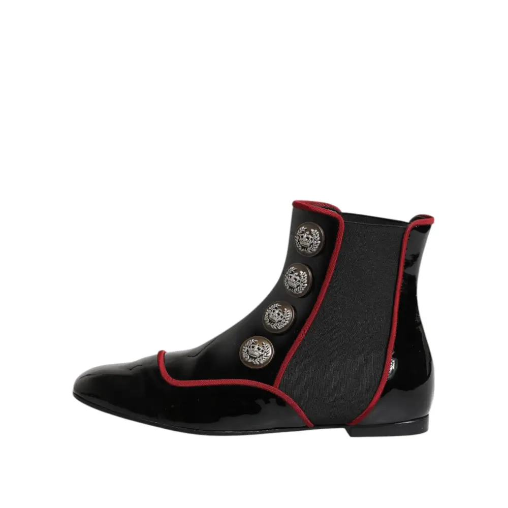 Dolce & Gabbana Schwarze Jackie geknöpfte Chelsea Boots Schuhe