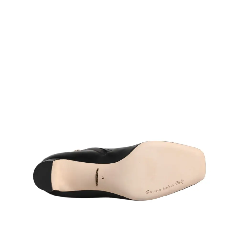 Dolce & Gabbana Schwarze Jackie Leder Mid Calf Stiefel Schuhe - EU37/US7