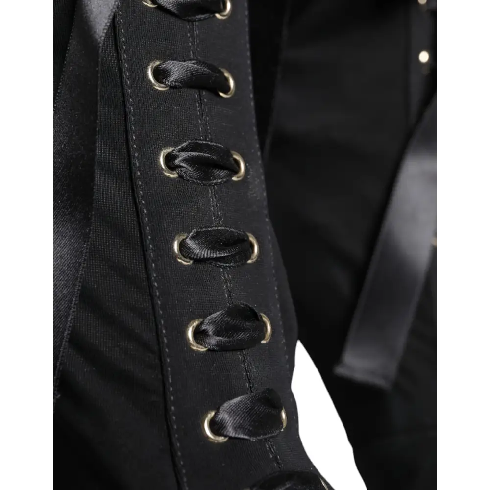 Dolce & Gabbana Schwarze Jersey-Stretch-Stiefeletten Schuhe - EU35.5/US5
