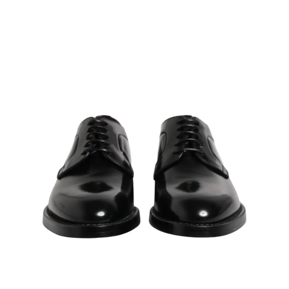 Dolce & Gabbana Schwarze Kalbsleder Schnürschuhe - EU46/US13