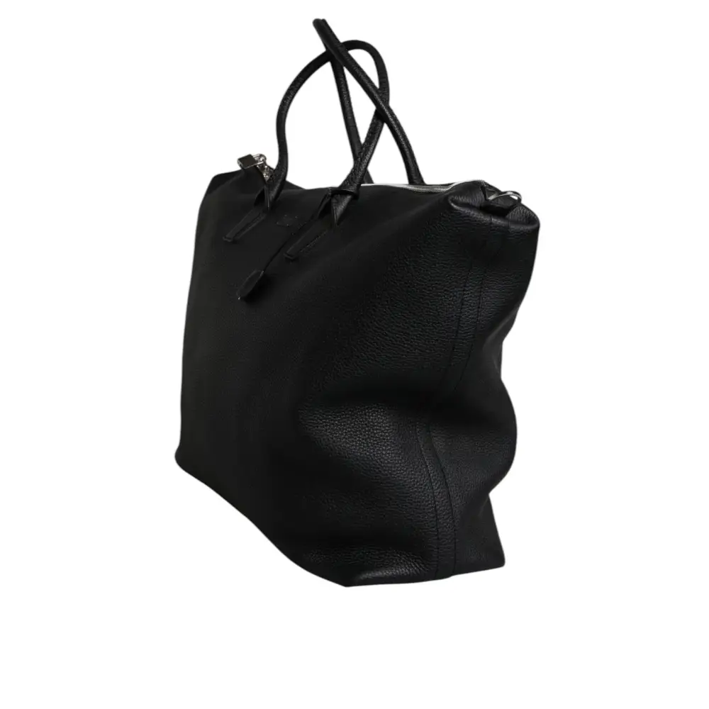 Dolce & Gabbana Schwarze Kalbslederhandtasche Duffle Bag
