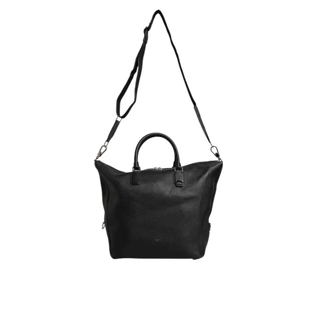 Dolce & Gabbana Schwarze Kalbslederhandtasche Duffle Bag