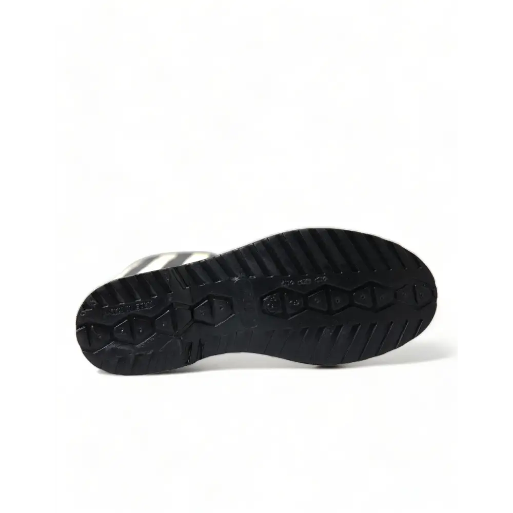 Dolce & Gabbana Schwarze kniehohe flache Gummistiefel Schuhe - EU35/US4.5