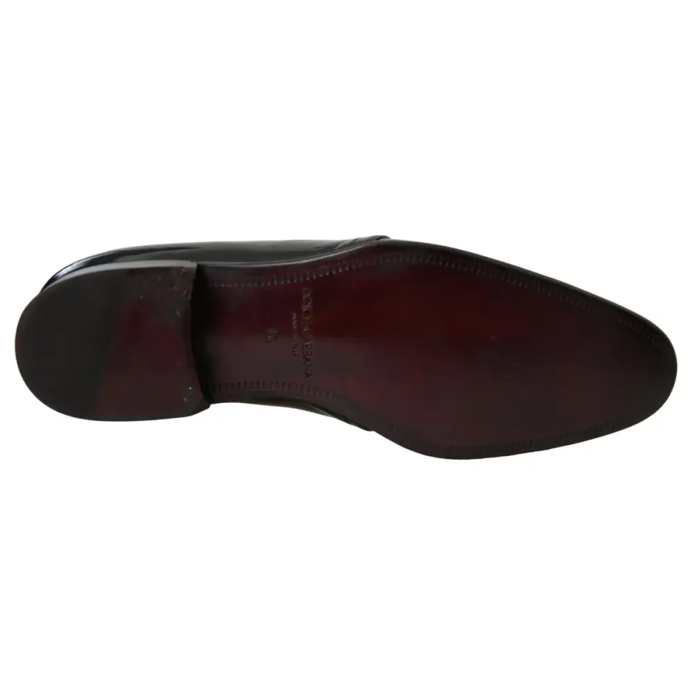 Dolce & Gabbana Schwarze Lackleder-Schuhe - EU44/US11