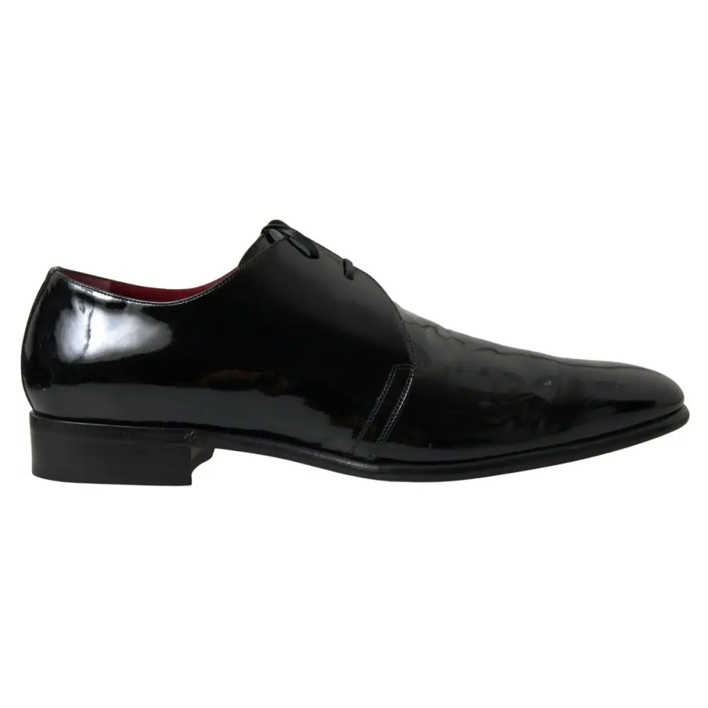 Dolce & Gabbana Schwarze Lackleder-Schuhe - EU44/US11