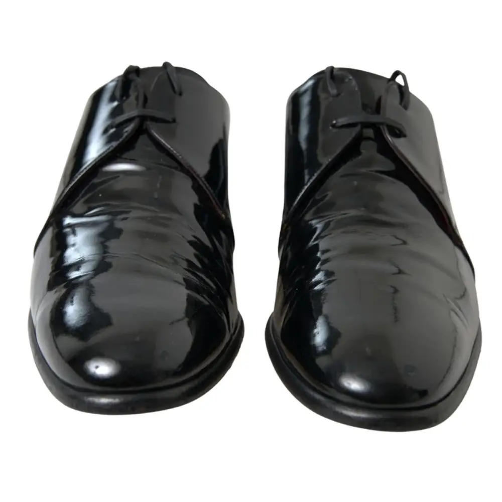 Dolce & Gabbana Schwarze Lackleder-Schuhe - EU44/US11