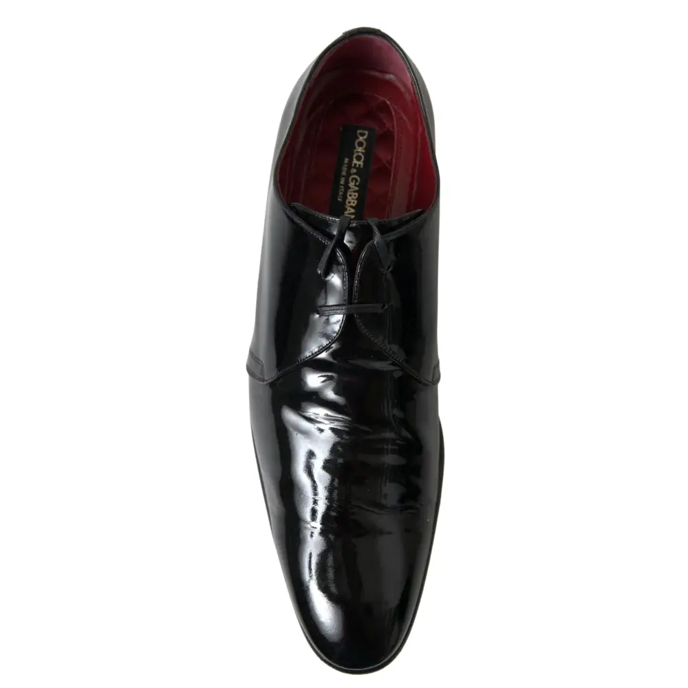 Dolce & Gabbana Schwarze Lackleder-Schuhe - EU44/US11