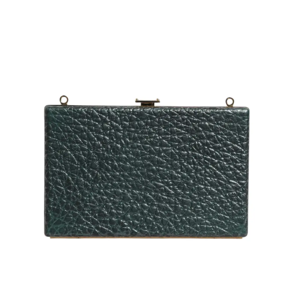 Dolce & Gabbana Schwarze Leder Clutch Abend Crossbody Tasche