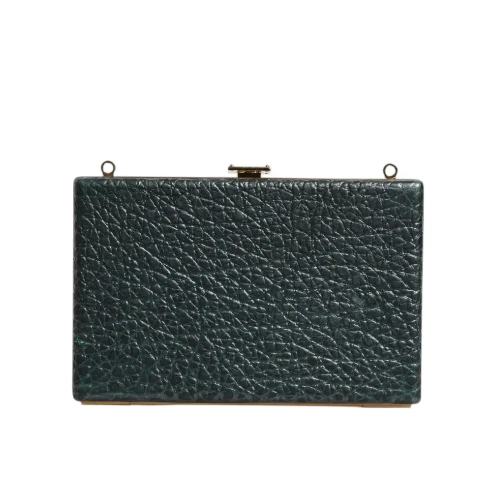 Dolce & Gabbana Schwarze Leder Clutch Abend Crossbody Tasche