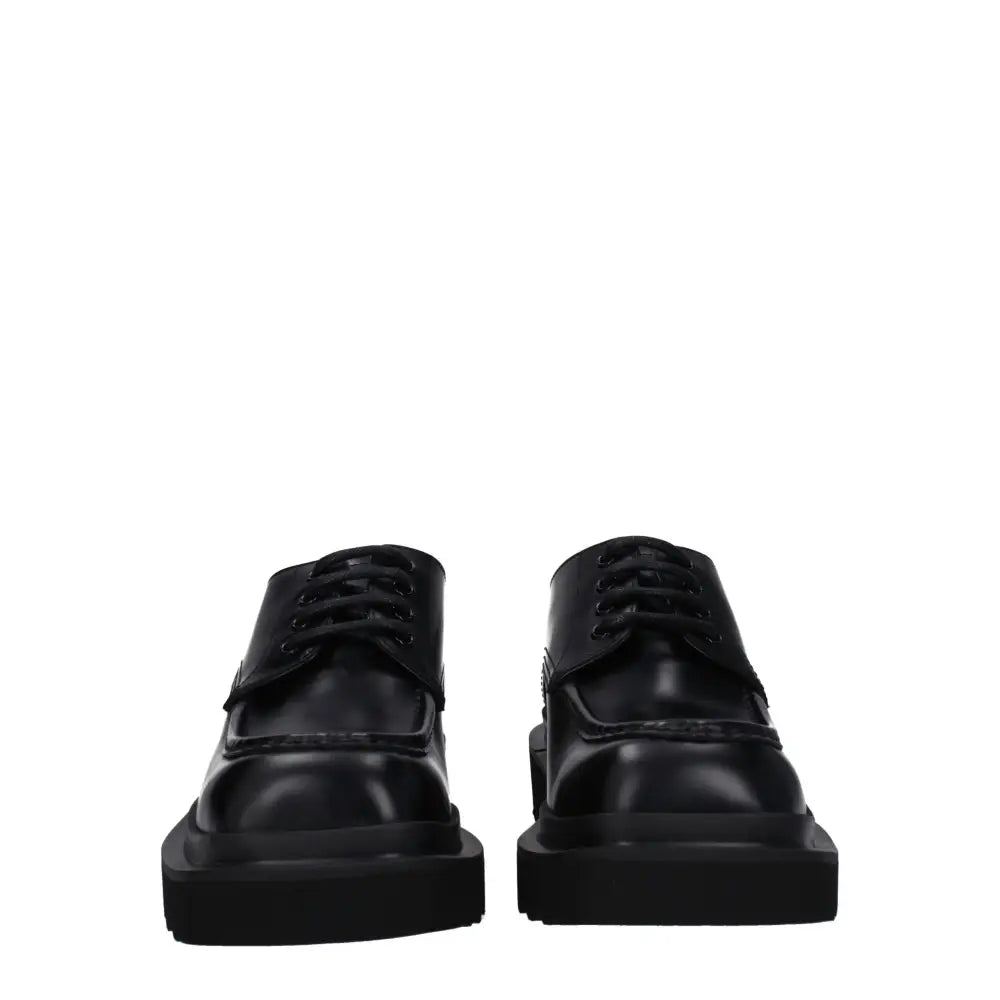 Dolce & Gabbana Schwarze Leder Oxfords und Derbies