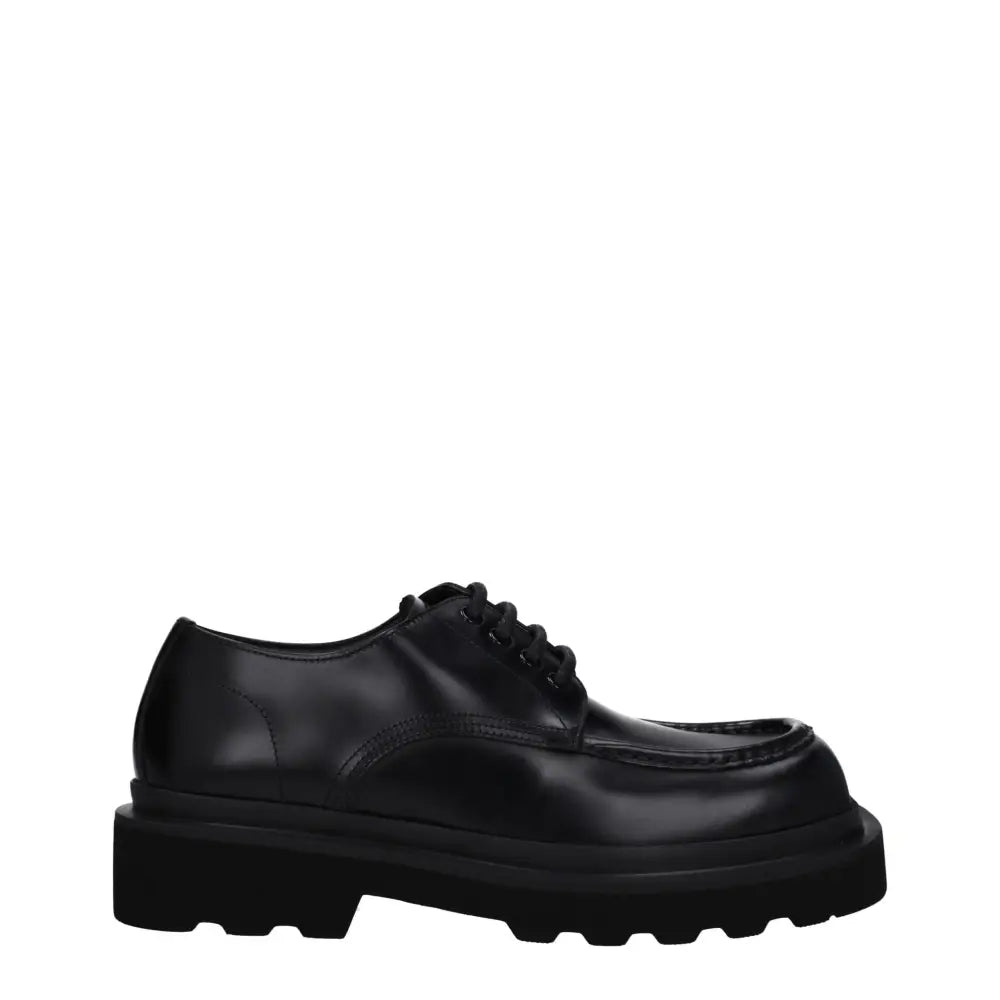 Dolce & Gabbana Schwarze Leder Oxfords und Derbies