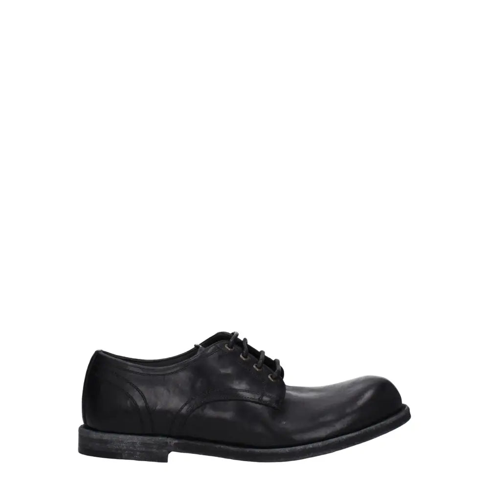 Dolce & Gabbana Schwarze Leder Oxfords und Derbies