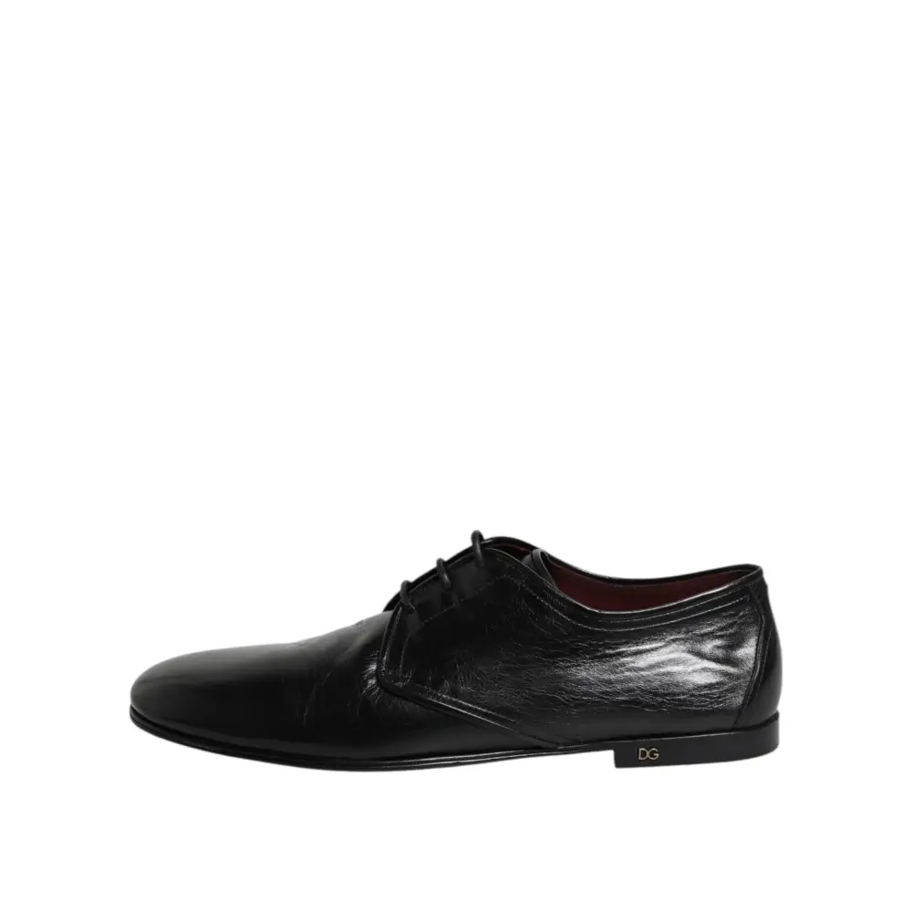 Dolce & Gabbana Schwarze Leder Schnürschuhe Derby Kleid Formelle Schuhe - EU43/US10