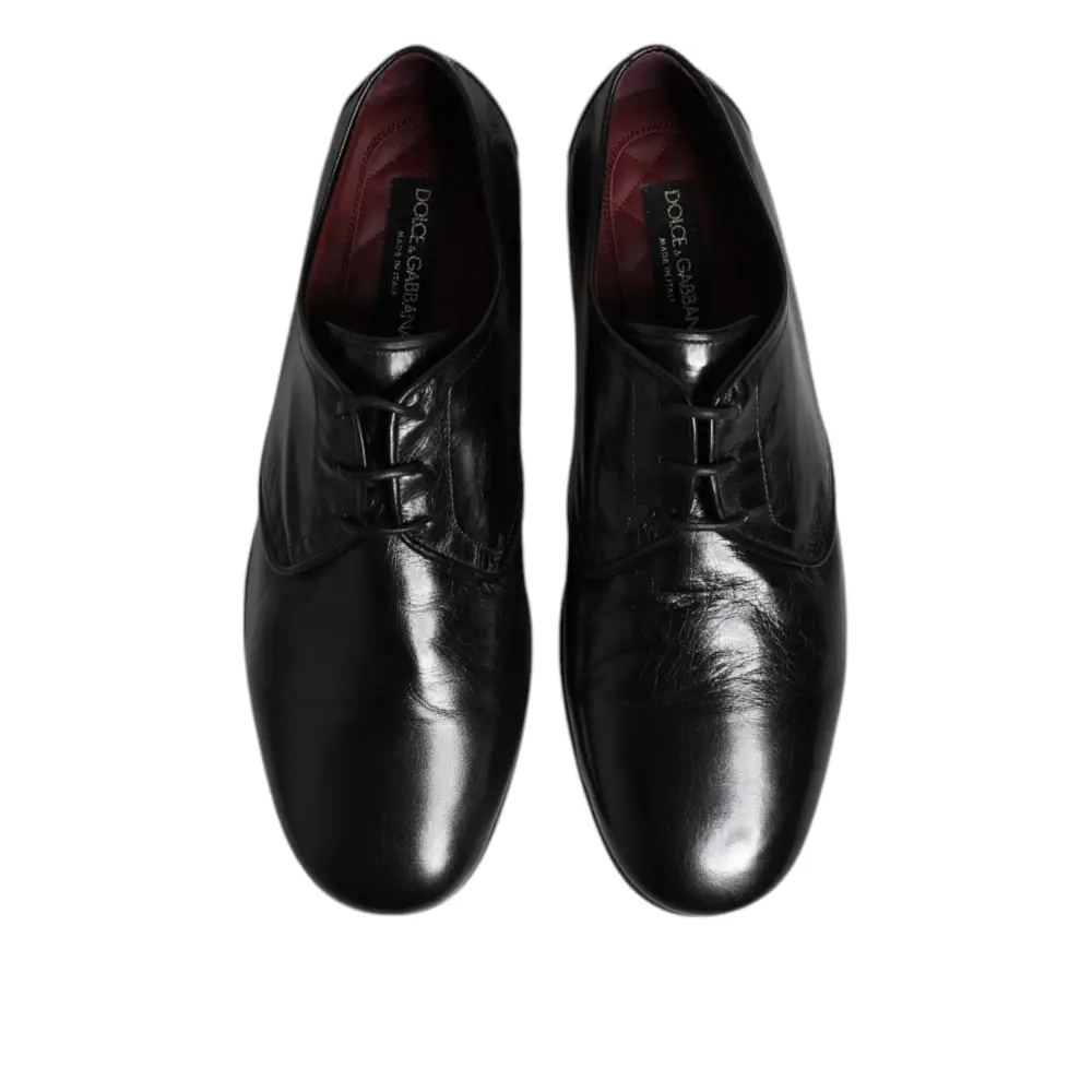 Dolce & Gabbana Schwarze Leder Schnürschuhe Derby Kleid Formelle Schuhe - EU43/US10
