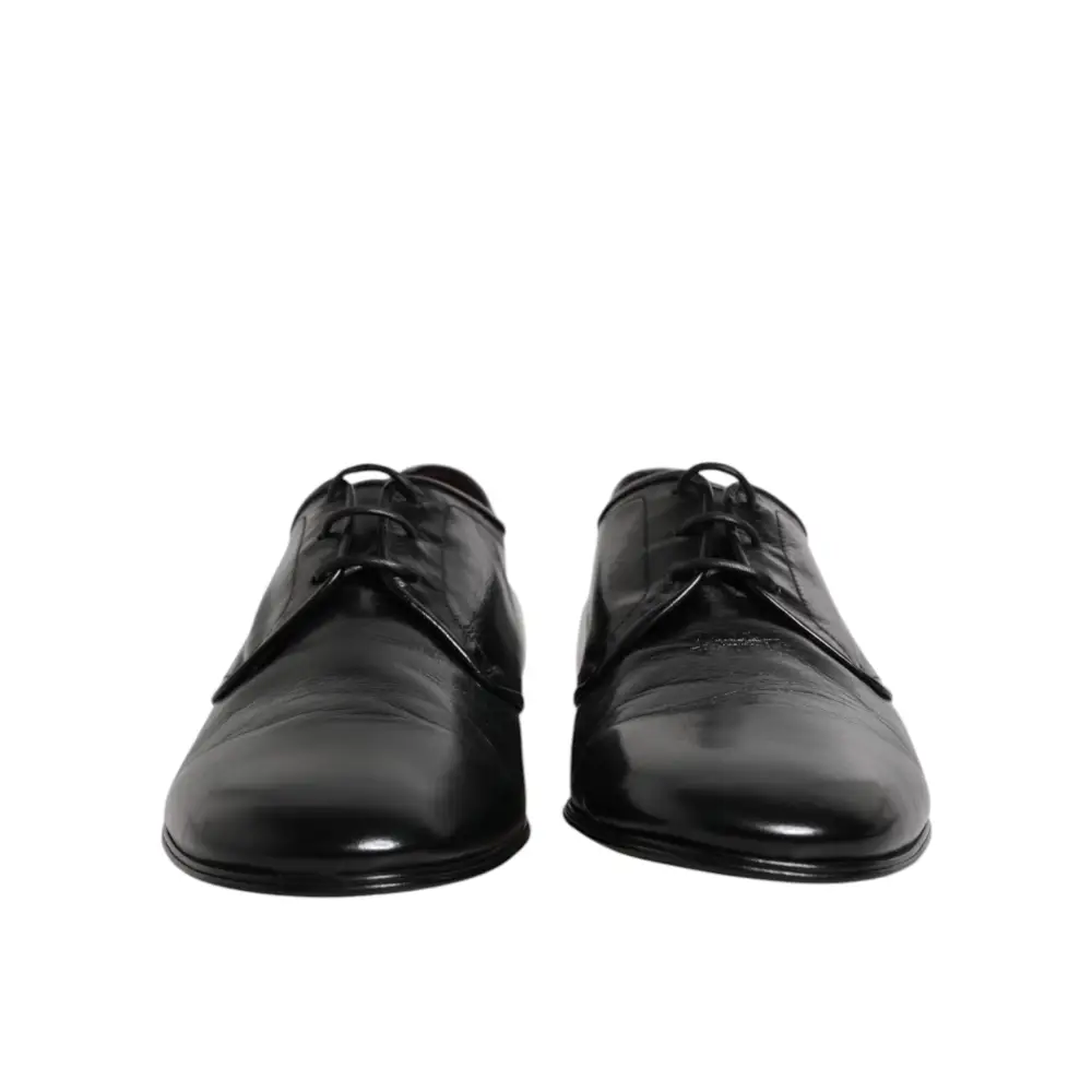Dolce & Gabbana Schwarze Leder Schnürschuhe Derby Kleid Formelle Schuhe - EU43/US10