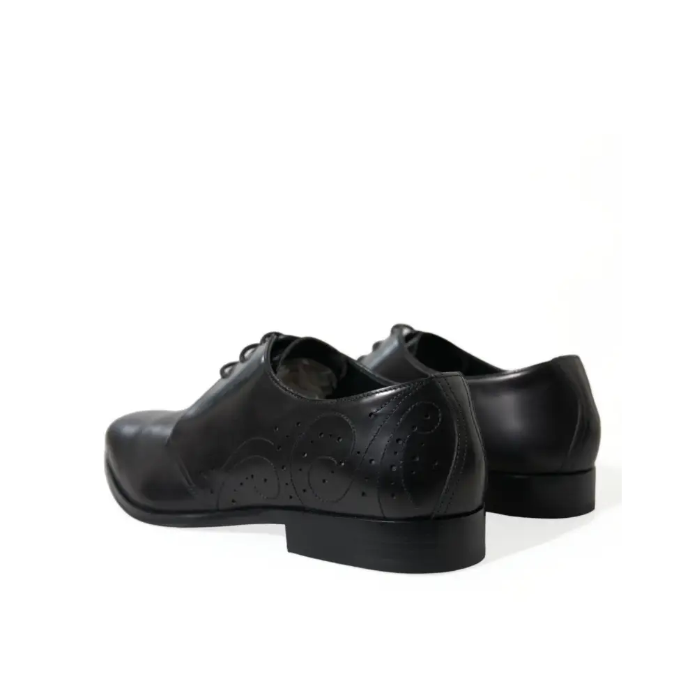 Dolce & Gabbana Schwarze Leder Schnürschuhe Formal Derby Dress Schuhe - EU43/US10