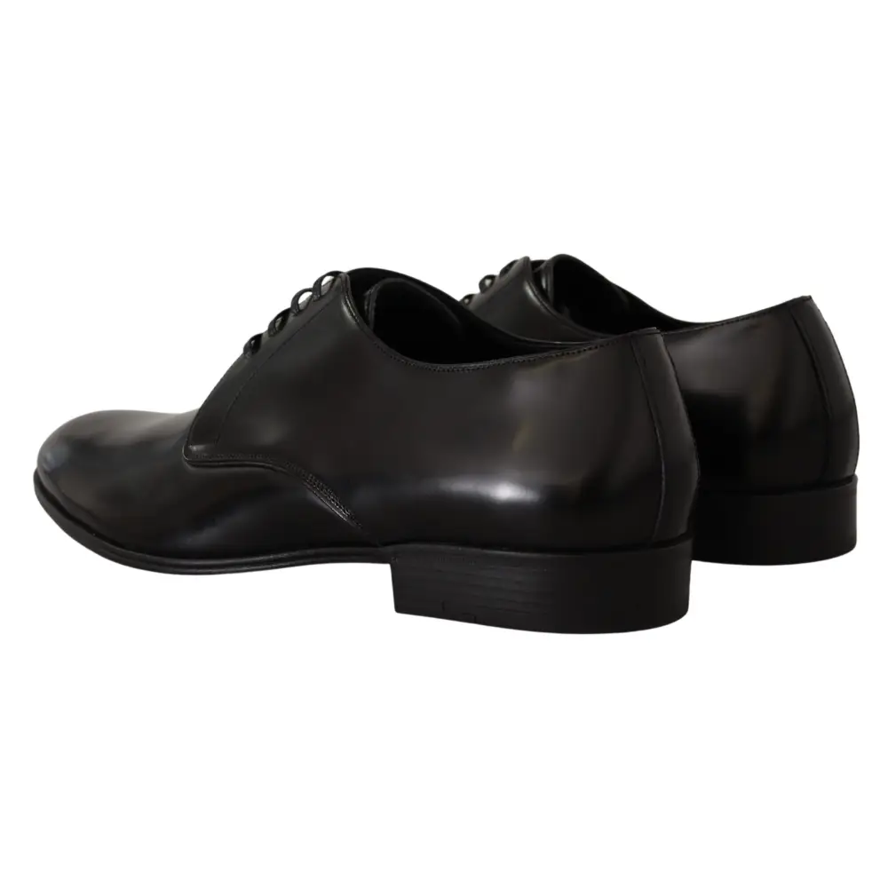 Dolce & Gabbana Schwarze Leder-Schnürschuhe für formelle Derbys - EU39.5/US6.5