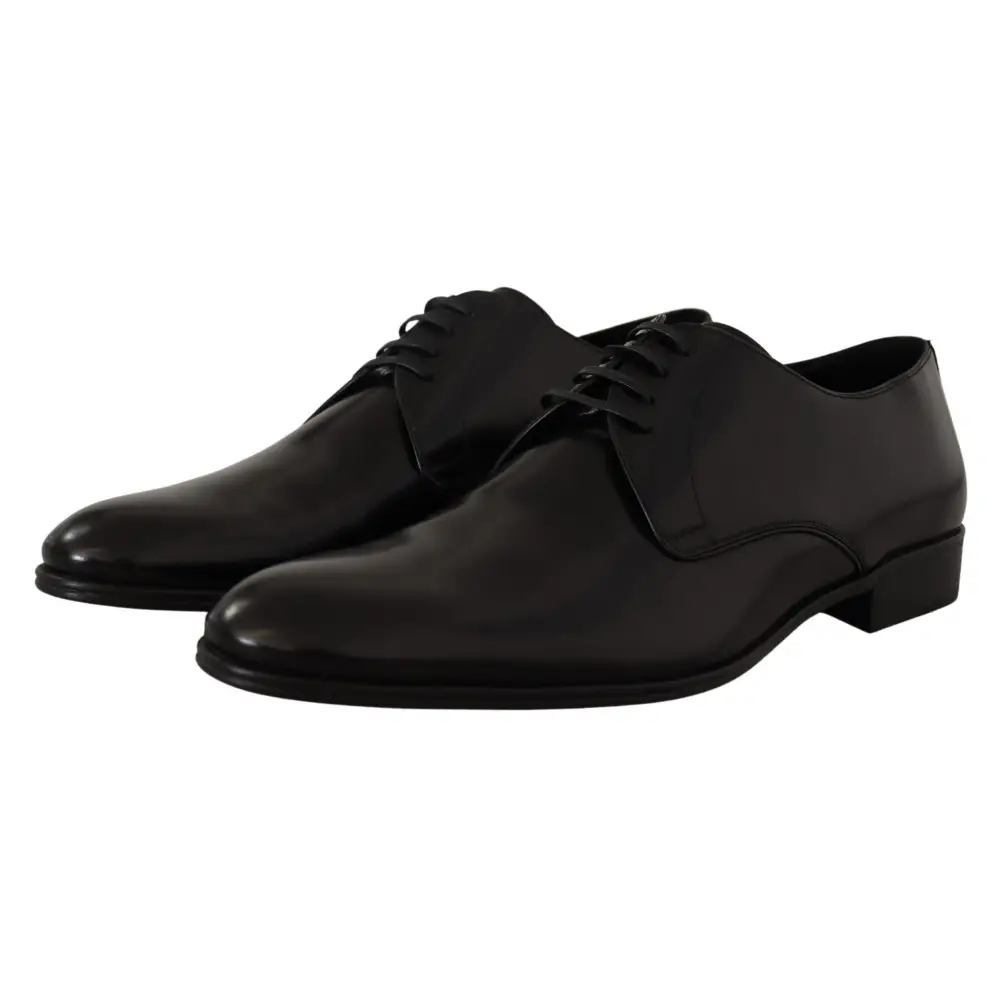 Dolce & Gabbana Schwarze Leder-Schnürschuhe für formelle Derbys - EU39.5/US6.5