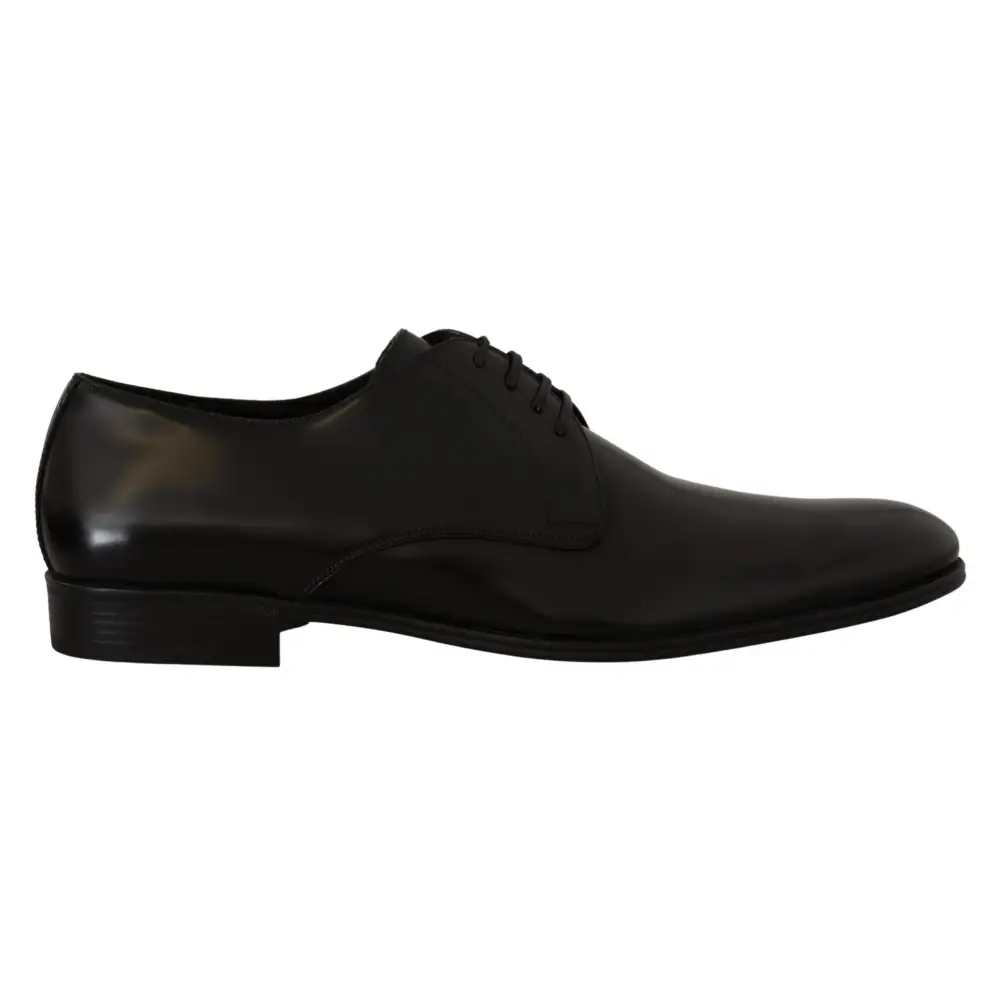 Dolce & Gabbana Schwarze Leder-Schnürschuhe für formelle Derbys - EU39.5/US6.5