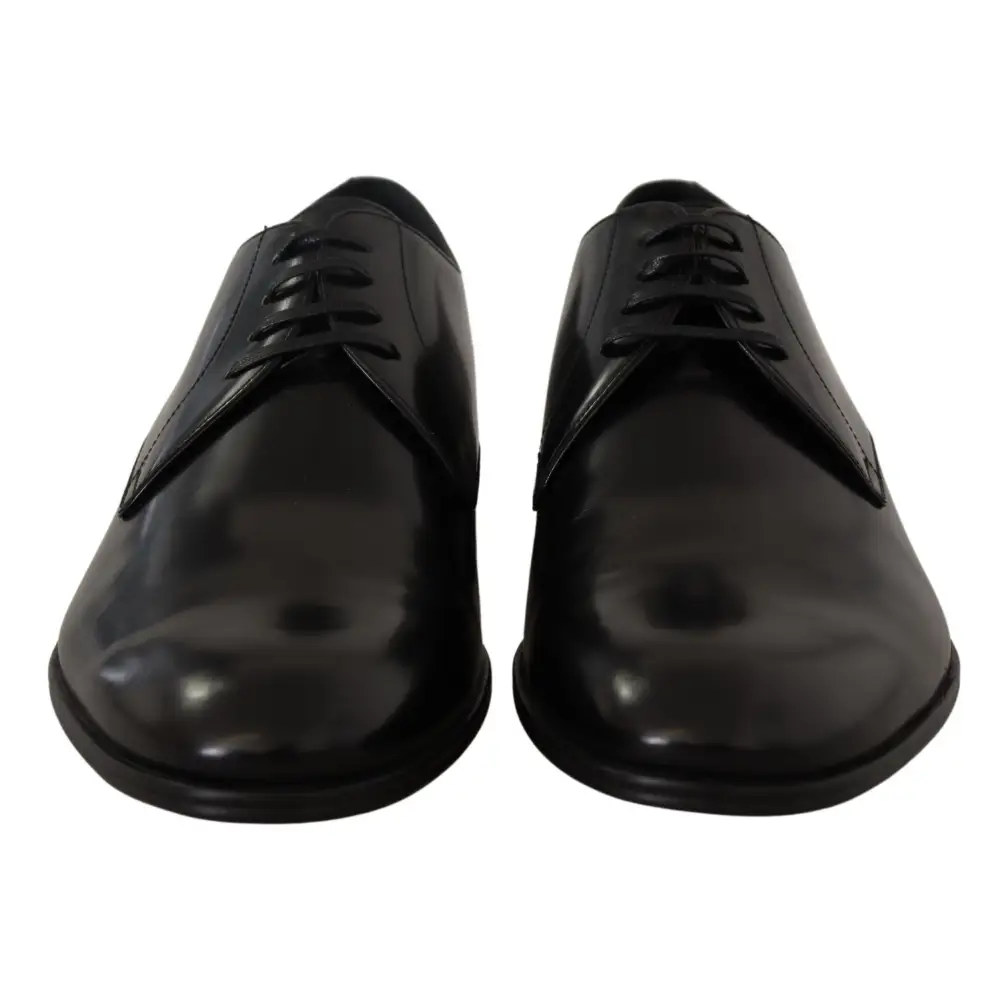 Dolce & Gabbana Schwarze Leder-Schnürschuhe für formelle Derbys - EU39.5/US6.5